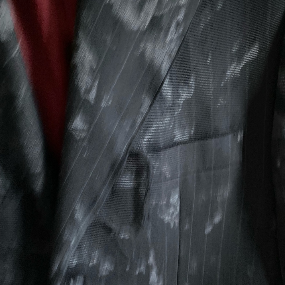 Simon Clark Blazer Men’s S Black Camo Art To Wear Grungy‎ Goth Raw Ham Jacket - Picture 5 of 14